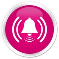 Alarm icon premium pink round button