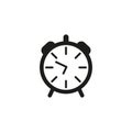 alarm icon. Time clock. Old watch. Stopwatch icon. Vector illustration. Stock image. Royalty Free Stock Photo
