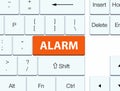 Alarm orange keyboard button