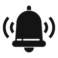 Alarm ringer bell icon simple vector. Secured coverage