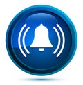 Alarm ringing bell icon elegant blue round button illustration