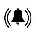 Alarm ringing bell icon flat vector illustration design Royalty Free Stock Photo