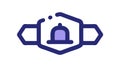 Alarm Security System Bell Icon, vector design Generative AI Royalty Free Stock Photo