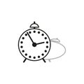 Alarm sign. Clock icon. Vector illustration. EPS 10.