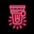 alarm signalization neon glow icon illustration