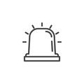 Alarm siren line icon