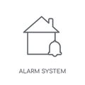 alarm system linear icon. Modern outline alarm system logo conce Royalty Free Stock Photo