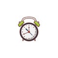Alarm vector line flat icon Royalty Free Stock Photo