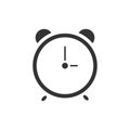 Alarm wake-up time icon flat