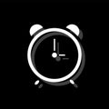 Alarm wake-up time icon flat