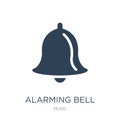 alarming bell icon in trendy design style. alarming bell icon isolated on white background. alarming bell vector icon simple and