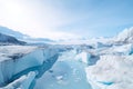 Alarming Ice sheet melting. Generate Ai Royalty Free Stock Photo