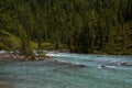 Alarmingly bubbling blue mountain river of the Altai-Kucherla