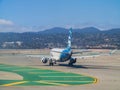 Alaska airline airplane was ready to take off