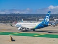 Alaska airline airplane was ready to take off