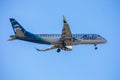 Alaska Airline  Embraer 175. Royalty Free Stock Photo