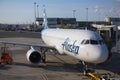 Alaska Airlines Airbus 320 at Boston Airport