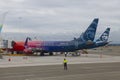 Alaska Airlines Boeing B737 at Seattle Airport, USA