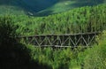 Alaska- Ancient Wooden Railroad Bridge- Wrangell Royalty Free Stock Photo