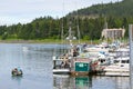 Alaska - Auke Bay Harbor Marine Fuel Station Royalty Free Stock Photo