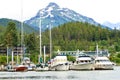 Alaska - Boats in Auke Bay Marina Juneau Royalty Free Stock Photo