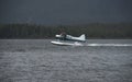 Alaska Bush Pilot Take Off Float Plane Royalty Free Stock Photo