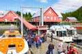 Alaska Busy Icy Strait Point Passenger Dock Royalty Free Stock Photo