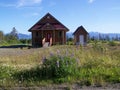 Alaska Country Church & Outhouse