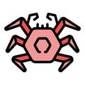 Alaska crab icon vector flat