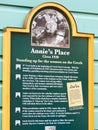 Alaska - Creek Street Annie's Place Historic Marker Sign