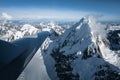 Alaska Denali Aerial View of Ice Sculpted Mountain Tops in the Great Alaskan Wilderness, Denali National Park, Alaska. A