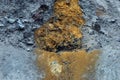 Alaska- A Deposit of Copper in a Cliff Face Along the Copper Riv Royalty Free Stock Photo