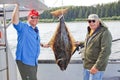 Alaska - Father Son Halibut Fishing Trip Royalty Free Stock Photo