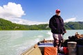 Alaska - Fishing Guide Running Boat 2 Royalty Free Stock Photo