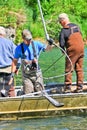 Alaska - Fishing Guide with Salmon in the Net!