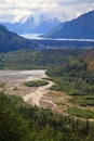 Panorama of the Matanuska River Royalty Free Stock Photo