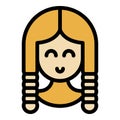 Alaska girl icon vector flat