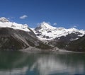 Alaska Glacier Bay glacier and snow capped mountains Royalty Free Stock Photo