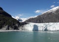 Alaska Glacier Bay glacier and snow capped mountains Royalty Free Stock Photo