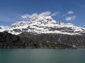 Alaska Glacier Bay glacier and snow capped mountains Royalty Free Stock Photo