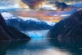 Alaska Glacier Under Vivid Sunrise
