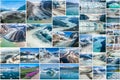 Alaska Glaciers collage Royalty Free Stock Photo