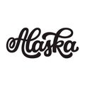 Alaska. Hand drawn lettering text Royalty Free Stock Photo