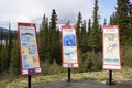 Alaska Highway Canada Information Signs Royalty Free Stock Photo