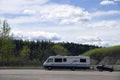 Alaska Highway Motor Home Rest Stop Royalty Free Stock Photo