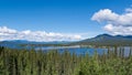 Alaska Highway steel bridge Teslin Yukon Canada Royalty Free Stock Photo