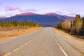 Alaska Highway thru great outdoors of Yukon Territory Canada Royalty Free Stock Photo