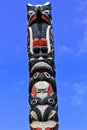 Alaska Huna Tlingit Totem Pole Artwork Royalty Free Stock Photo