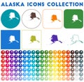 Alaska icons collection.