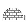 Alaska igloo icon, outline style